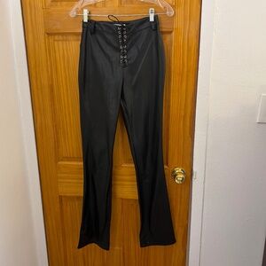 Weworewhat vegan leather black pants